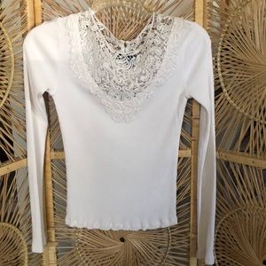 White crotchet top